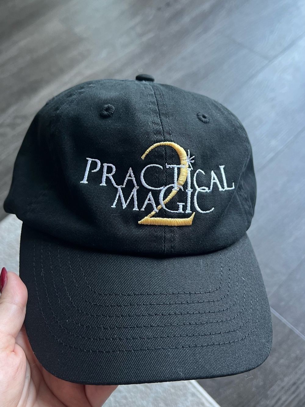 Practical Magic 2 Embroidered Baseball Cap - Black & Gold